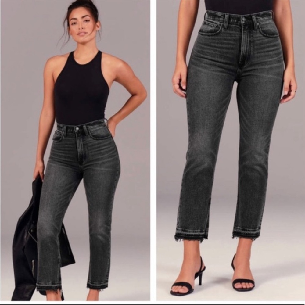 Abercrombie Curve Love Ultra High Rise Ankle Straight
